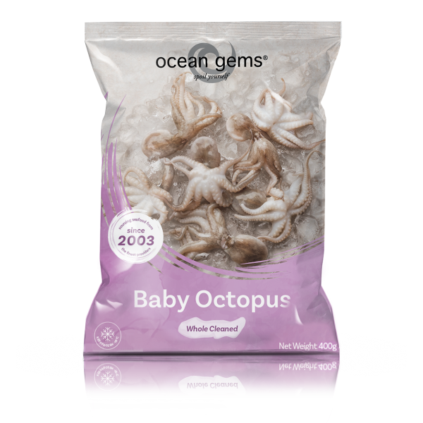 Ocean Gems Frozen Baby Octopus Whole Cleaned 40-60g/Pc (1KG)