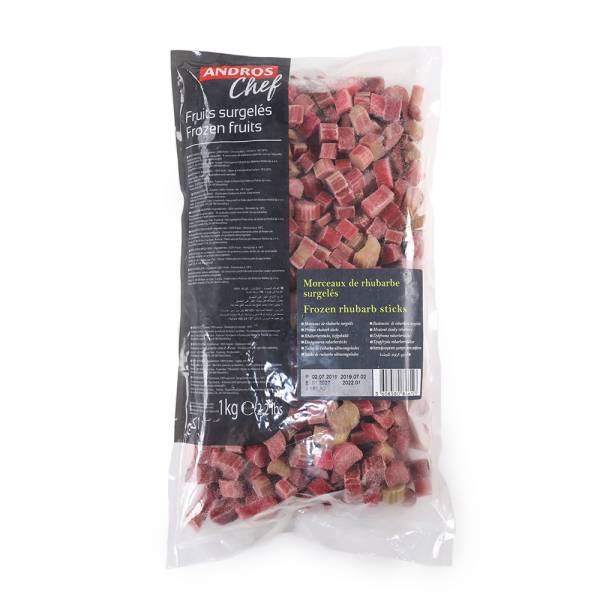 Andros Pink Rhubarb Sticks Frozen (1kg)