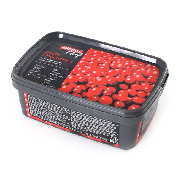 Andros Sweetened Puree Lingonberry Frozen (1kg)