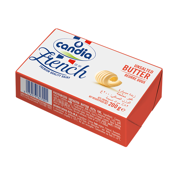 Candia Unsalted Butter Block 82% Fat (200g)