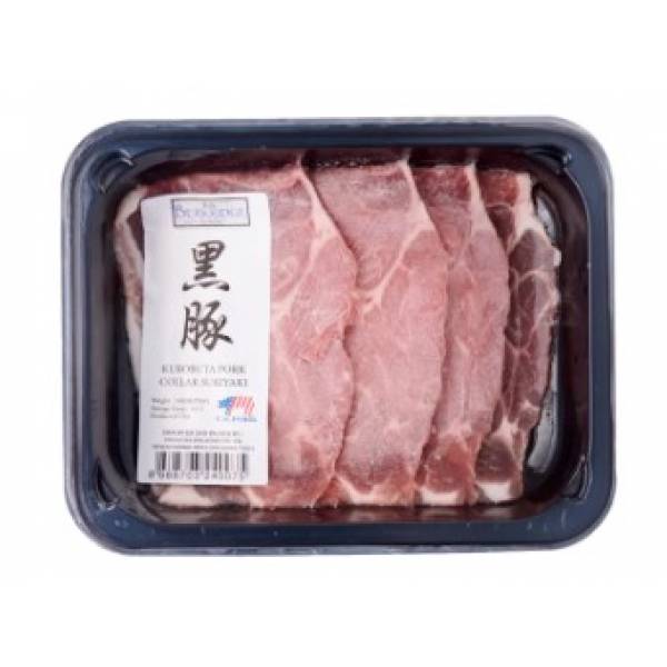 Carne Meats Raw USA Berkshire Pork Collar Sukiyaki Frozen (150g)