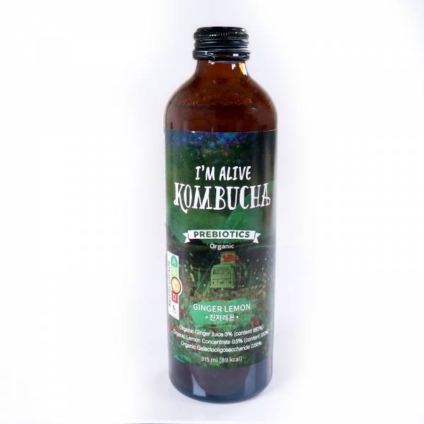 I'm Alive Organic Kombucha 315ml (Ginger Lemon)