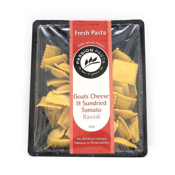 Passion Pasta Ravioli Goat Cheese & Sundried Tomato Frozen (420g)