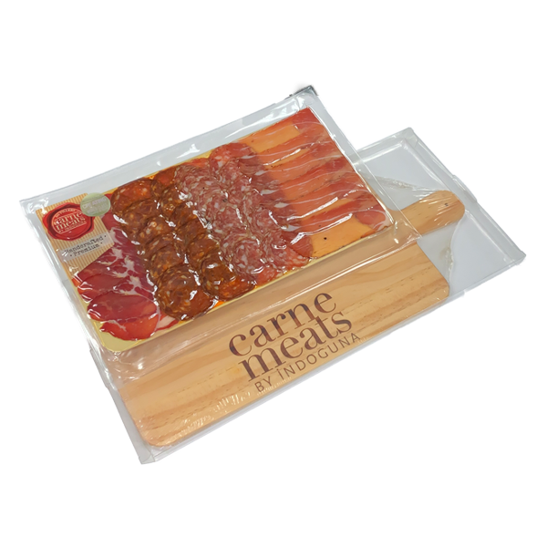 Carne Meats 4-In-1 Packed (Air-Dried) Continental Salami Platter +  FREE Wooden Board